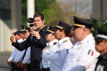 El alcalde de Morelia, Alfonso Martínez Alcázar, durante un evento en el Centro Administrativo de Morelia, este lunes. (Crédito: facebook|Alfonso Martínez Alcázar)
