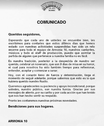 Armonía 10 anuncia el retorno
