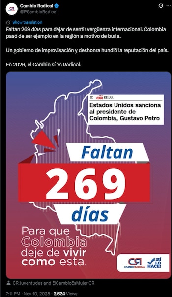 Cambio Radical llamó al Gobierno