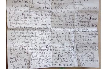 Un mensaje manuscrito de Yolmer