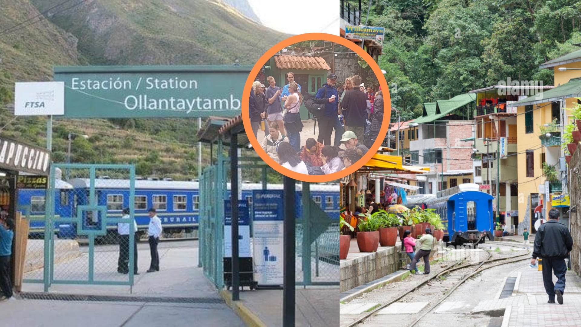 Pasajeros varados tras choque de trenes en la vía a Machu Picchu reclamaban información en las estaciones de Ollantaytambo y Aguas Calientes