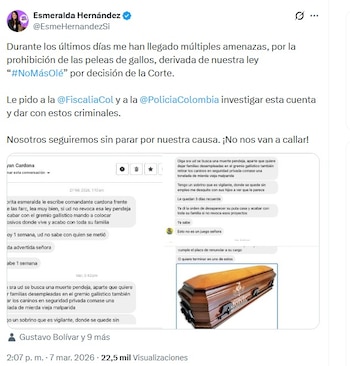 Hernández recibió tres mensajes -