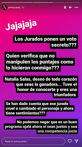 Jimmy Santi volvió a usar