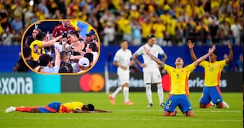 El último enfrentamiento entre la selección Colombia y el combinado charrúa representó peleas en las tribunas - crédito USA Today