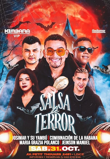 Josimar y su Yambú, Combinación de La Habana, María Grazia Polanco y Jeinson Manuel integran el cartel de Salsa de Terror