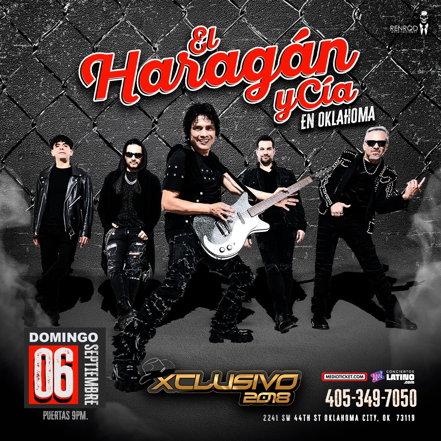 El grupo mexicano de rock El Haragán y Compañía promociona su concierto del domingo seis de septiembre en Oklahoma City. (Redes sociales )