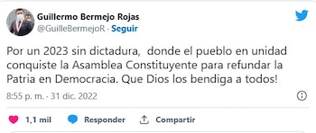 Guillermo Bermejo envió mensaje para el 2023.