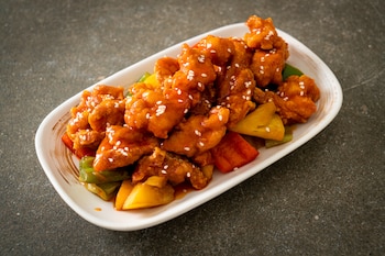 Pollo con salsa agridulce (Adobe