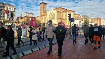 El candidato en la manifestación