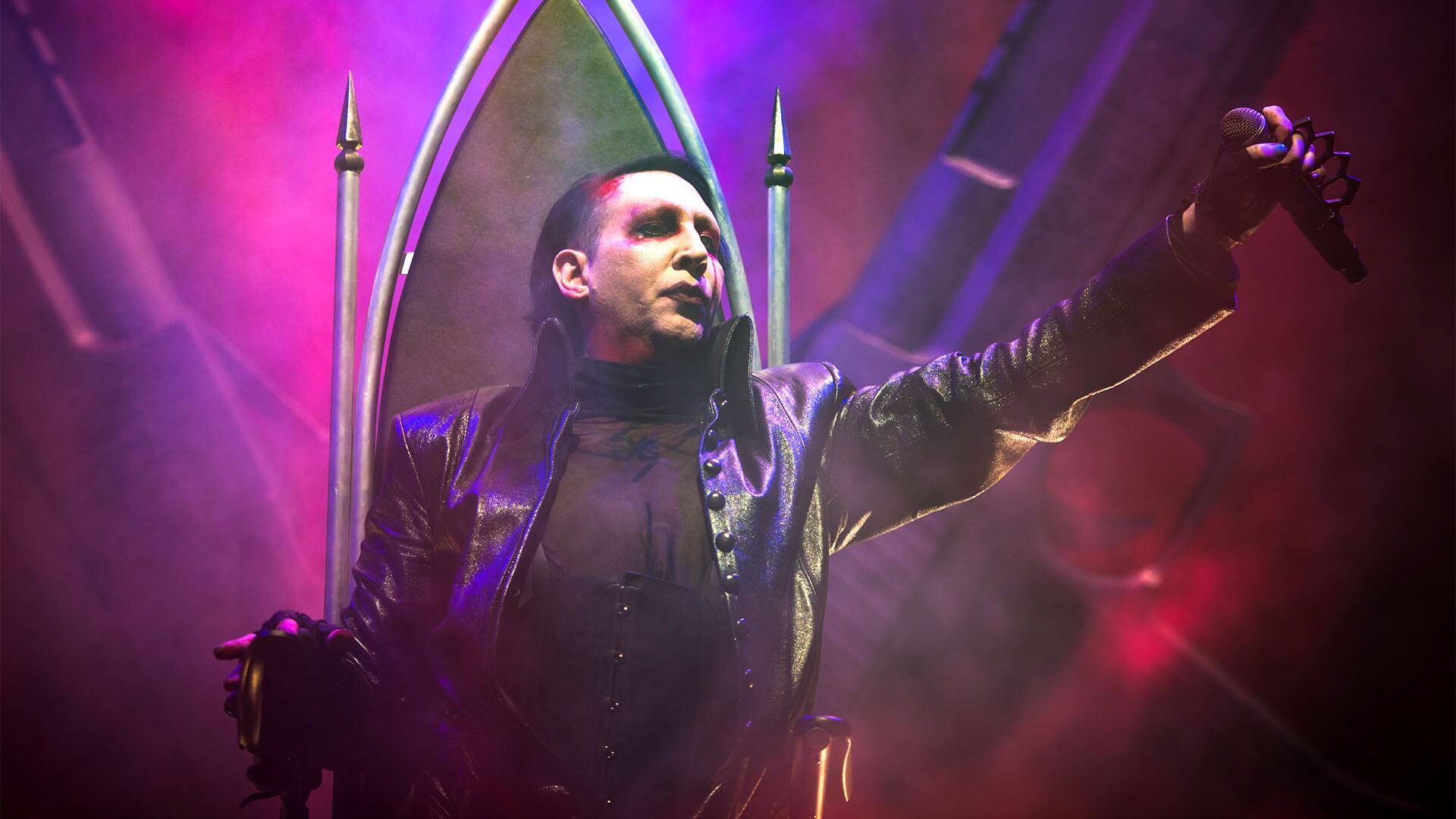 Mandatory Credit: Photo by Alessandro Bosio/Pacific Press Via Zuma Wire/Shutterstock (9239355a)Marilyn MansonMarilyn Manson in concert at Pala Alpitour, Turin, Italy - 22 Nov 2017