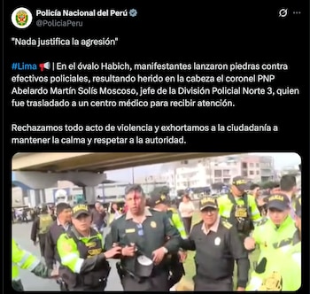 Publicación de la PNP en