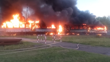 En pleno viaje, se incendiaron