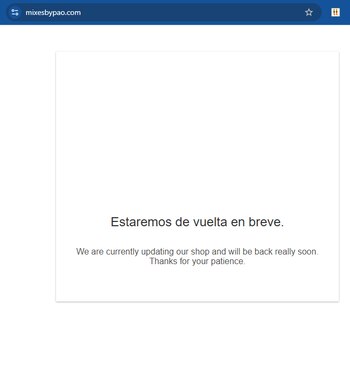 La página web no está
