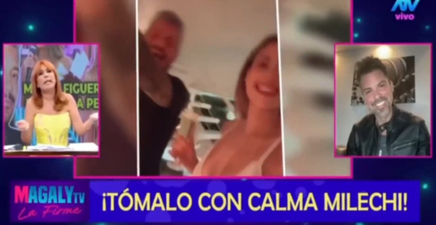 Milett Figueroa y Marcelo Tinelli tendrían relación abierta y solo aparentan romance. (Captura 2: Magaly TV La Firme)