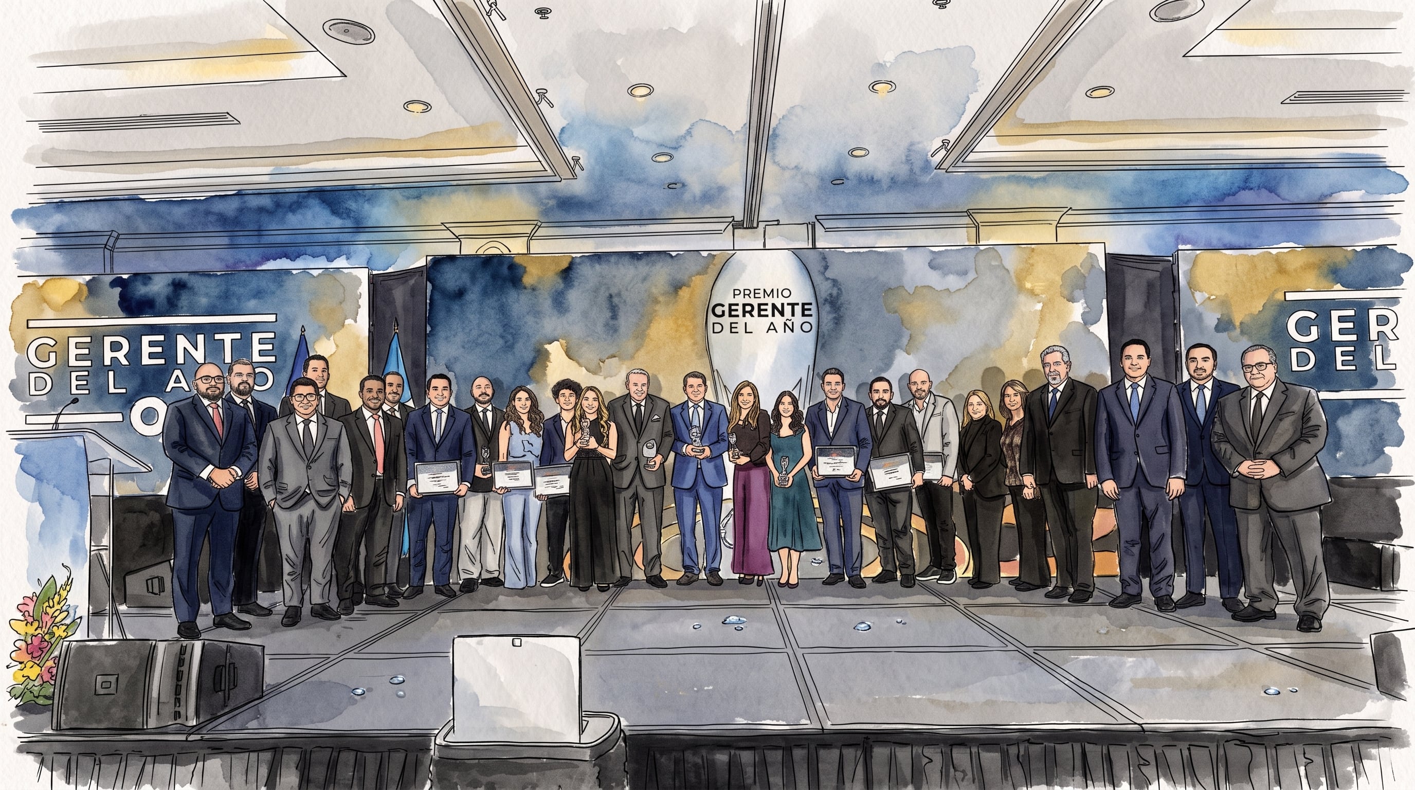 La Asociación de Gerentes de Guatemala premia a seis líderes por innovaciones y trayectoria empresarial