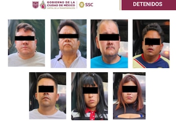 Los siete detenidos en San Juan de Aragón dispararon a un automovilista tras discutir con él en la alcaldía Gustavo A. Madero en la Ciudad de México Foto: SSC_CDMX