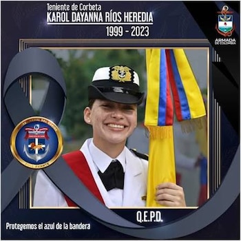 La teniente de navío se desempeñó anteriormente como comandante del buque Ciénaga de Mallorquín - crédito Armada