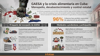 Un informe presentado ante la ONU reveló por qué el conglomerado militar GAESA es responsable del hambre en Cuba