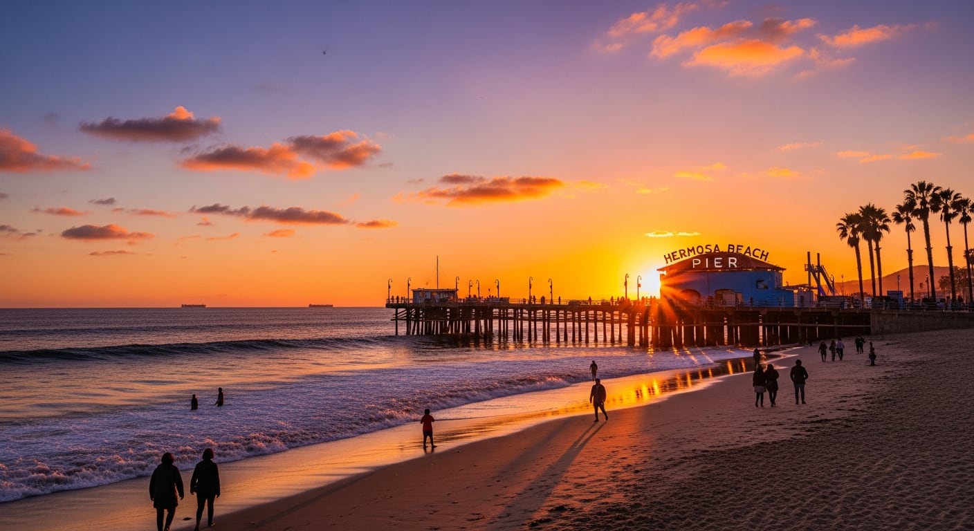 La reconstrucción completa del muelle de Hermosa Beach se perfila como la opción más viable, con un costo estimado entre USD 45 y 58,6 millones (Imagen Ilustrativa Infobae)