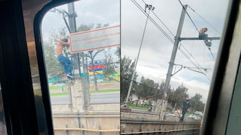 Un sujeto subió a un