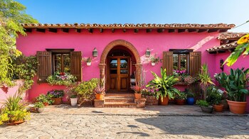 Una entrada iluminada, libre de