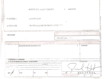 Con este cheque al portador,