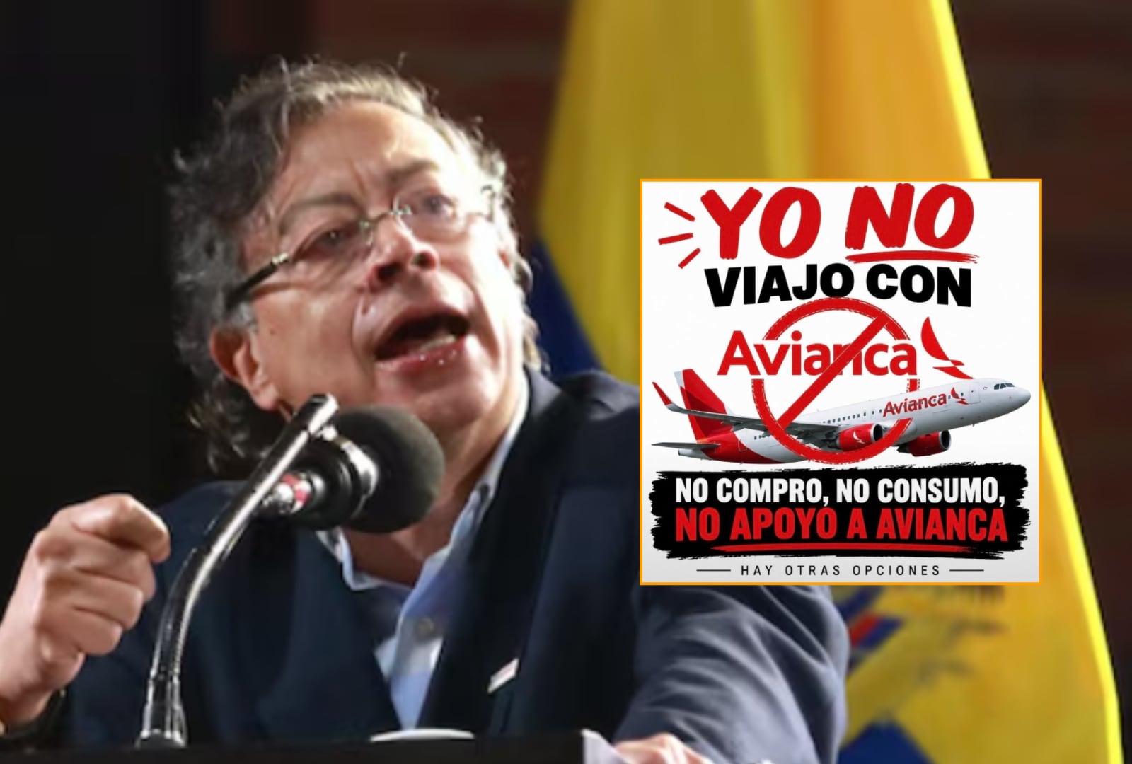 El expresidente Gustavo Petro señaló a Avianca de ejercer discriminación política en su contra - crédito Europa Press y @petrogustavo/X