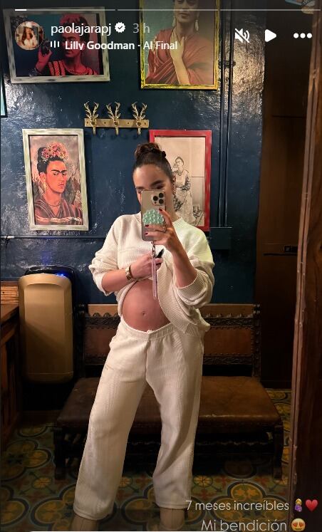 Paola Jara sorprende al mostrar embarazo avanzado en redes sociales - crédito @paolajara/IG