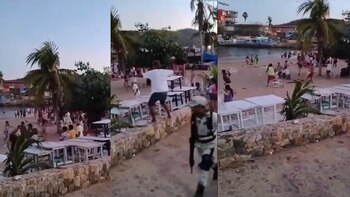 Portada pelea Acapulco playa