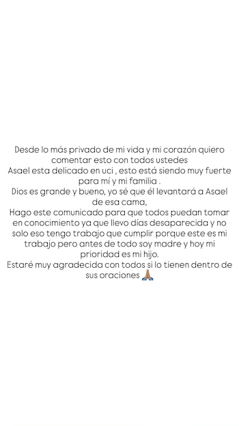 Samahara Lobatón publcia un mensaje