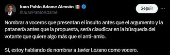 El panista criticó que Javier