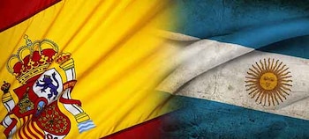 Banderas de España y Argentina. (Nacionalidad.com)