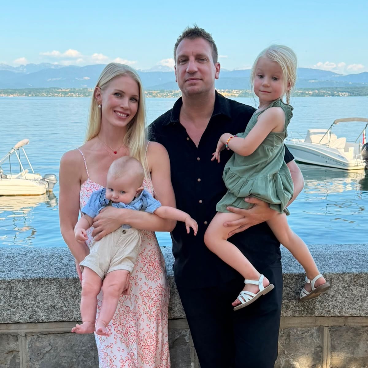 Maxi López y Daniela Christiansson celebraron los siete meses de Lando (Instagram)