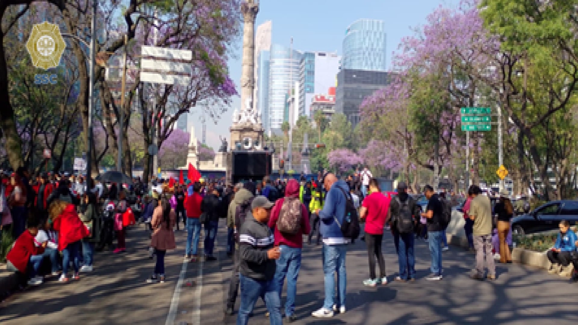 Manifestación CNTE CDMX Reforma (@OVIALCDMX/X)