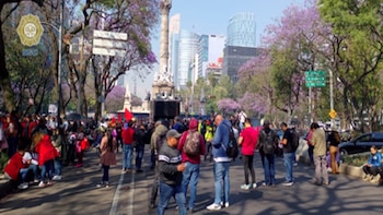 Manifestación CNTE CDMX Reforma (@OVIALCDMX/X)