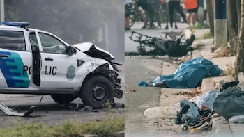 Eludió un control policial en