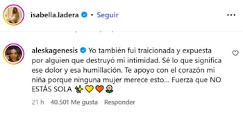 La modelo venezolana lamentó por lo que está pasando Ladera y aseguró que también ha pasado por momentos iguales - crédito @aleskagenesis/ Instagram