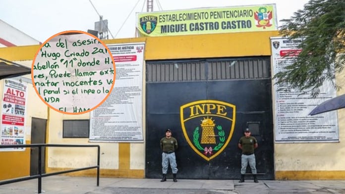 Dejan granada de guerra en el establecimiento Castro Castro junto a una carta: “Vamos a volar el penal”| Andina/Panamericana