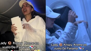 Joven vende donas mientras viaja