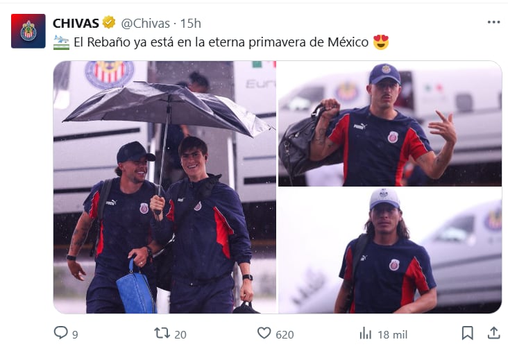 Las Chivas ya se encuentran en Morelos para disputar el cuadrangular amistoso. (X/Chivas)