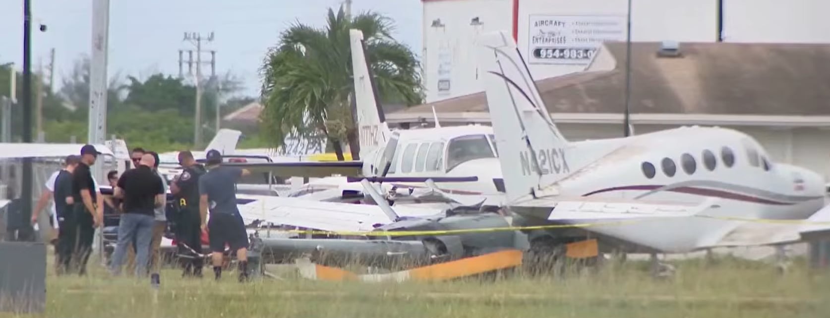 Investigan accidente de helicóptero en Florida que dejó dos hospitalizados y sin daños a terceros