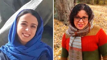 Las activistas Najmeh Vahedi y