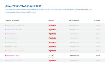 Boletas para el concierto de Karol G en Bogotá