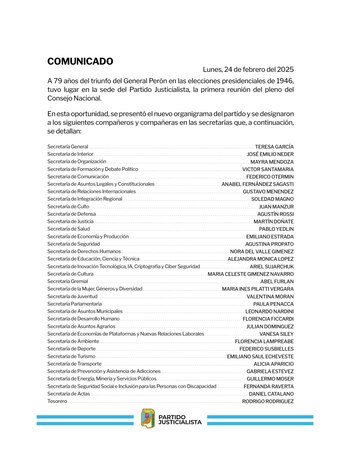 CFK designó a todos los