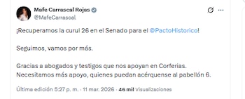 La congresista electa María Fernanda