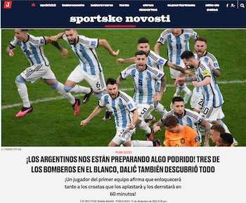El artículo publicado en Sportske
