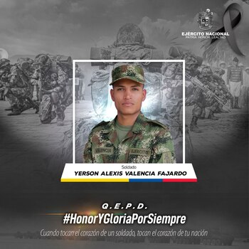 Yerson Alexis Valencia Fajardo murió