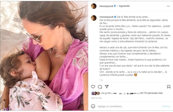 El posteo de Paula Chaves