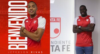 Un delantero y un defensor,