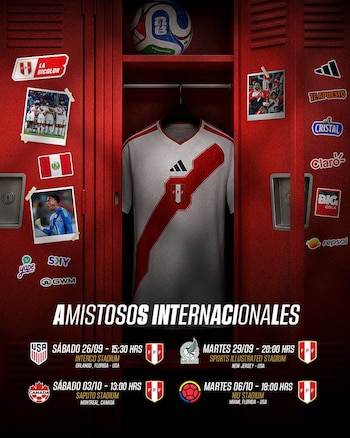 Esta es la gira que realizará Perú en Norteamérica por la fecha FIFA.